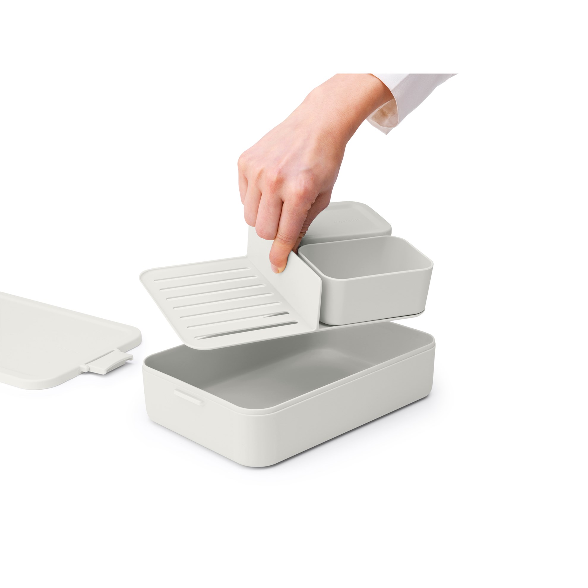 Obědový box Brabantia MAKE&TAKE BENTO 2l světle šedý_3