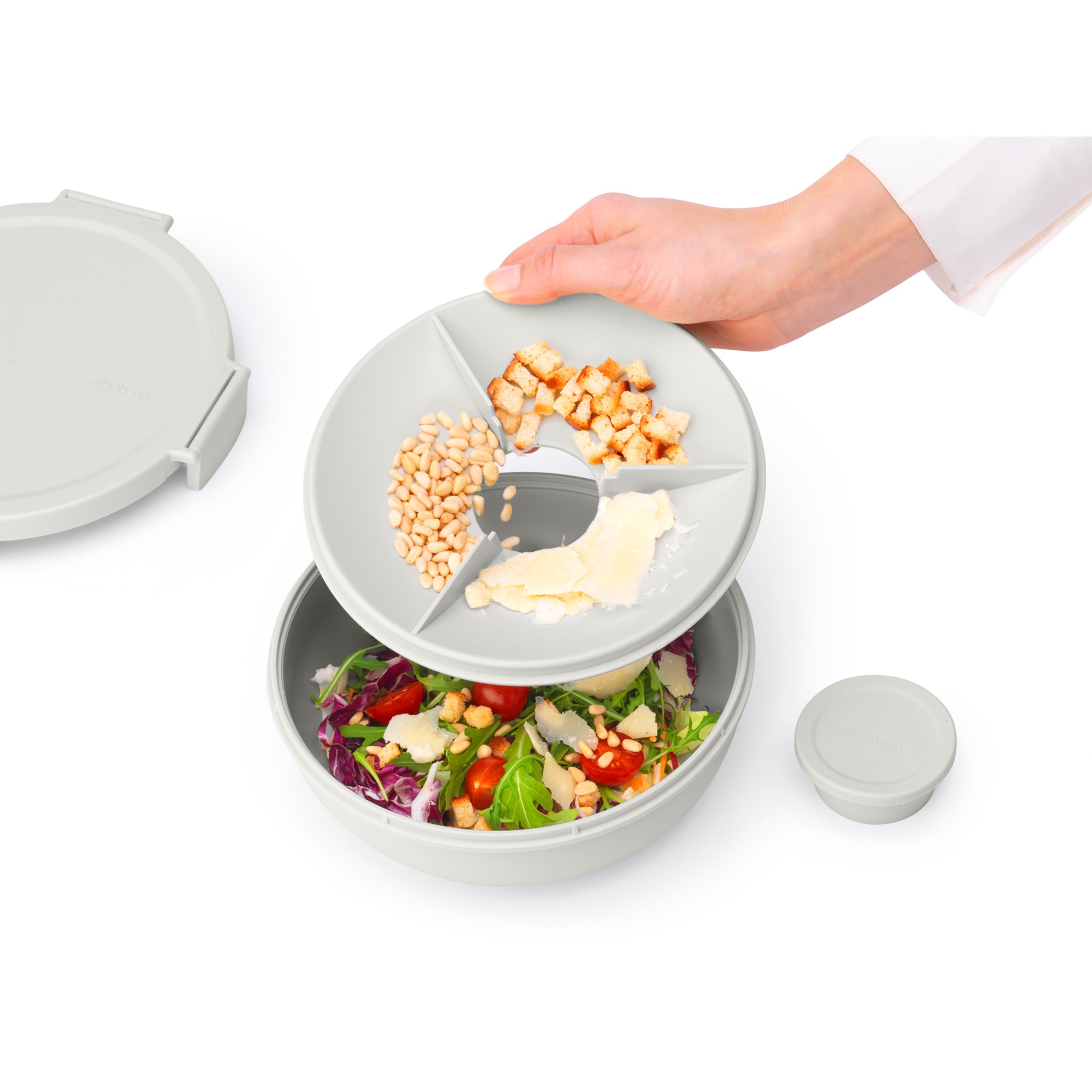 Salátová miska Brabantia MAKE&TAKE 1,3l světle šedá_5