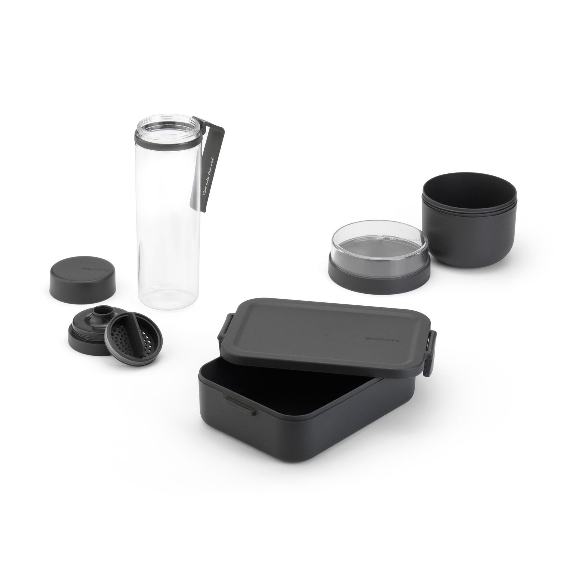 Snídaňový/obědový set Brabantia MAKE&TAKE SET/3ks tmavě šedý_0