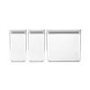 Sada plastových dóz Brabantia SQUARE-2x1,6l/1x3,5l SET/3ks světle šedé_6