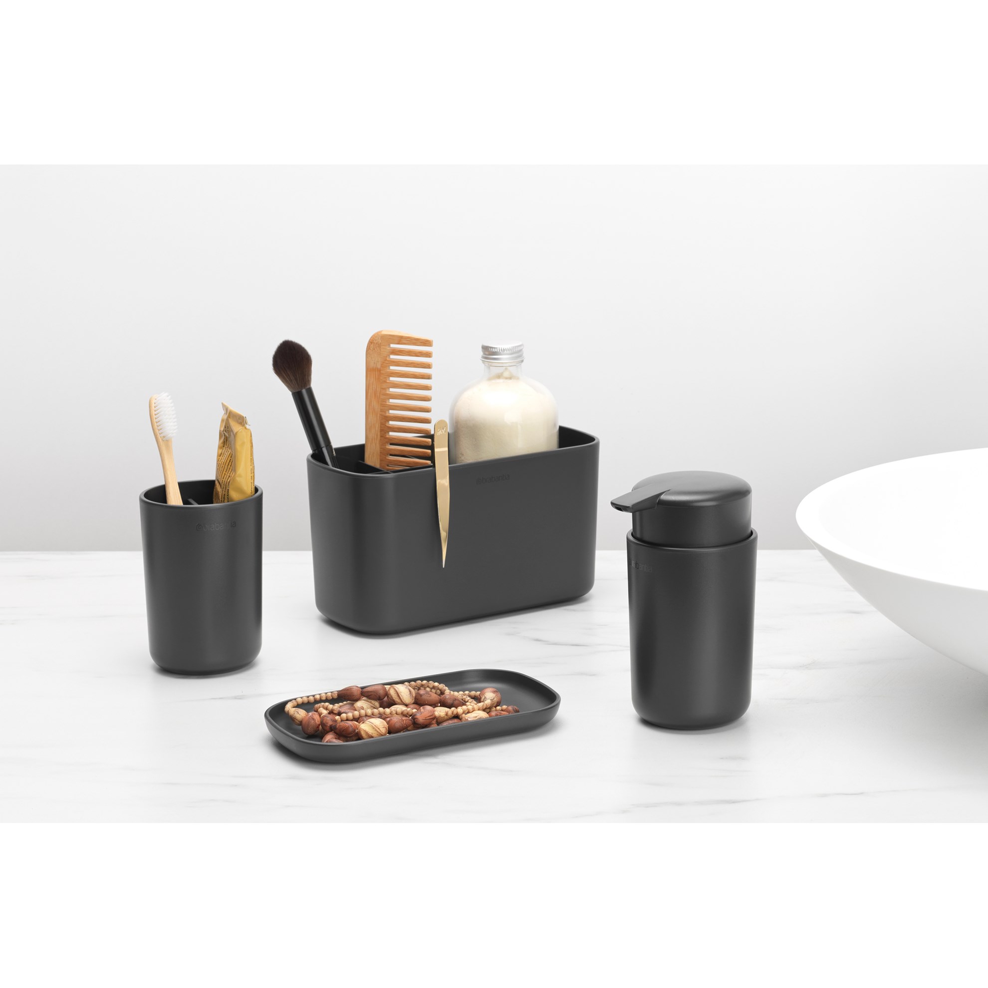 Koupelnový organizér Brabantia RENEW 20x10cm tmavě šedý_0