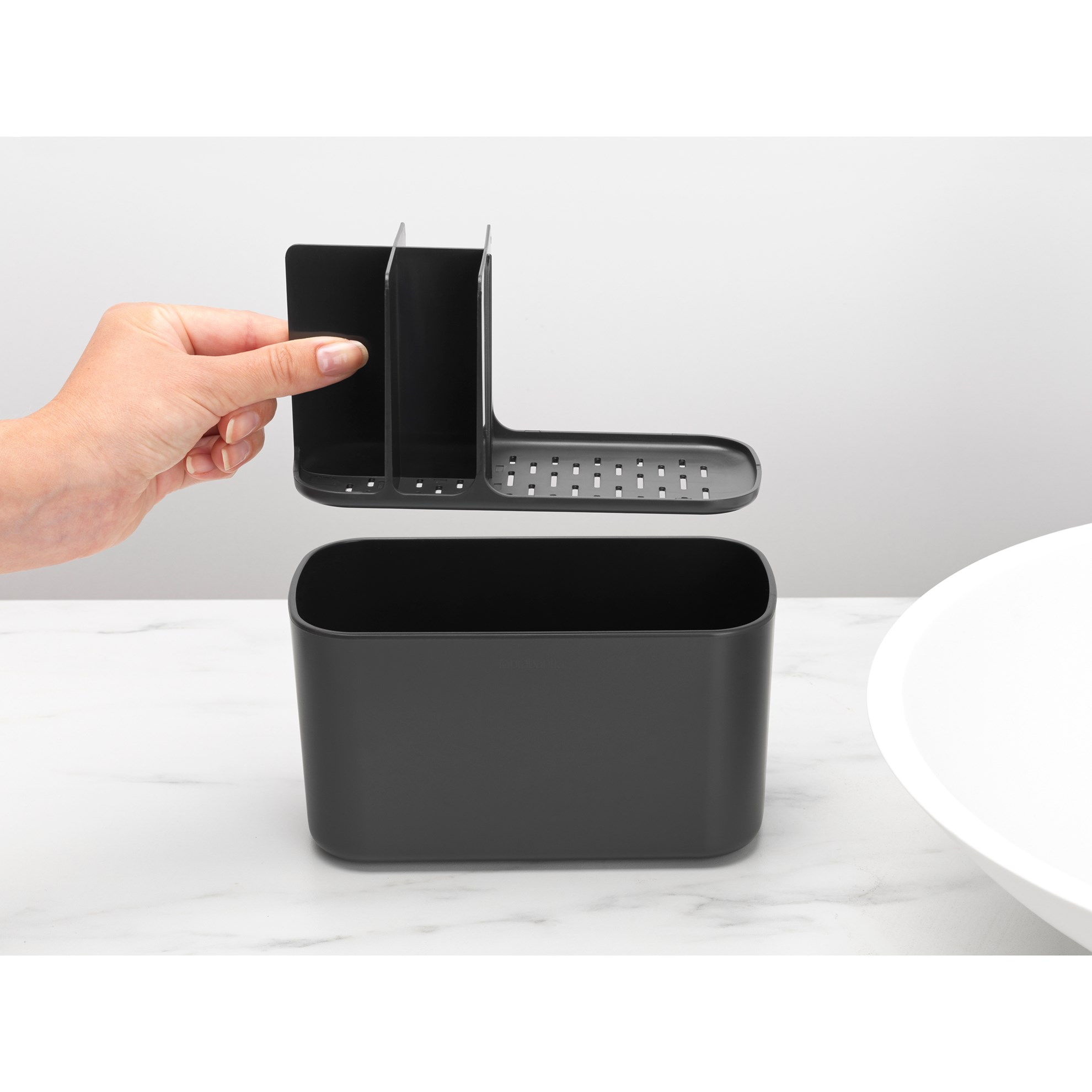 Koupelnový organizér Brabantia RENEW 20x10cm tmavě šedý_8