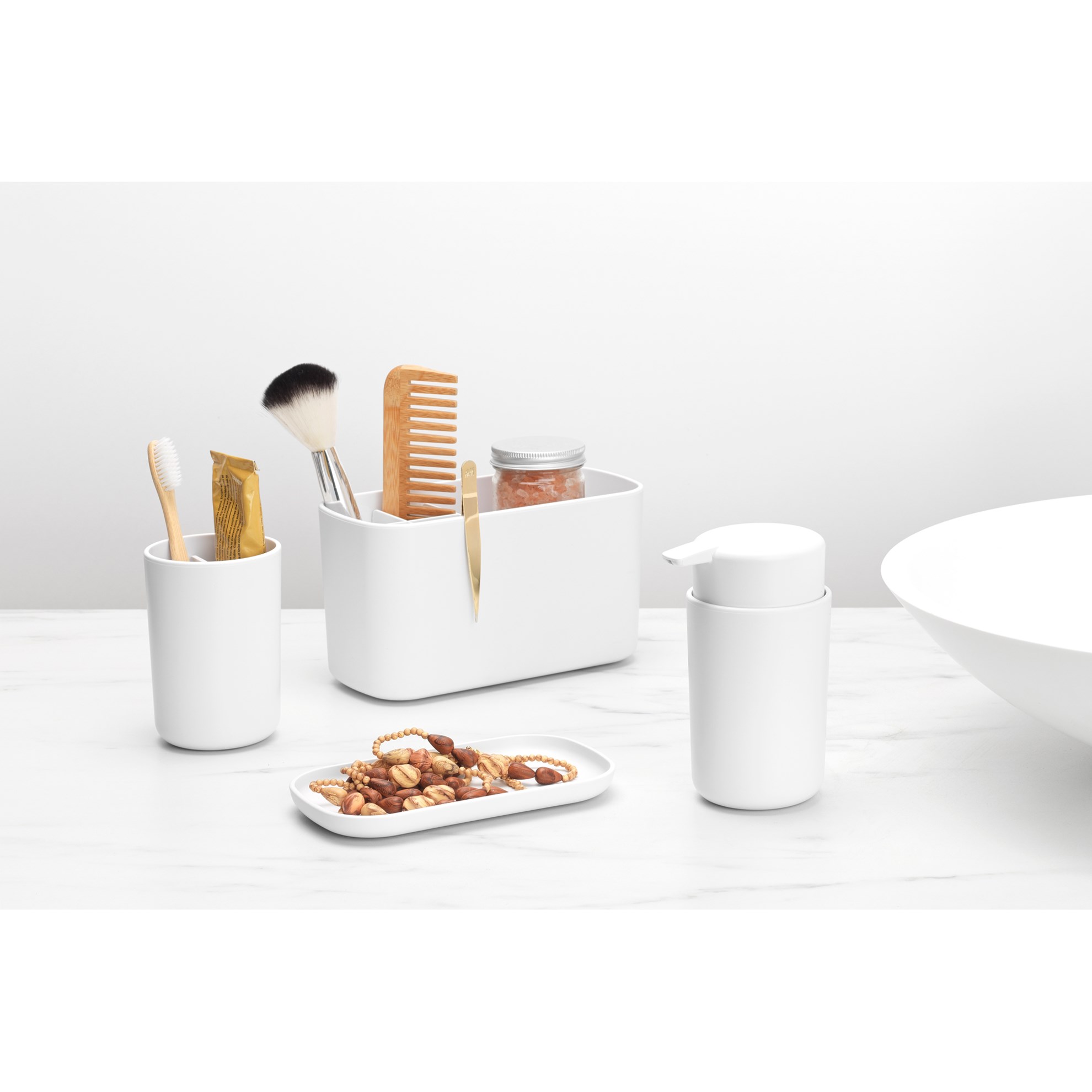 Koupelnový organizér Brabantia RENEW 20x10cm tmavě bílý_0