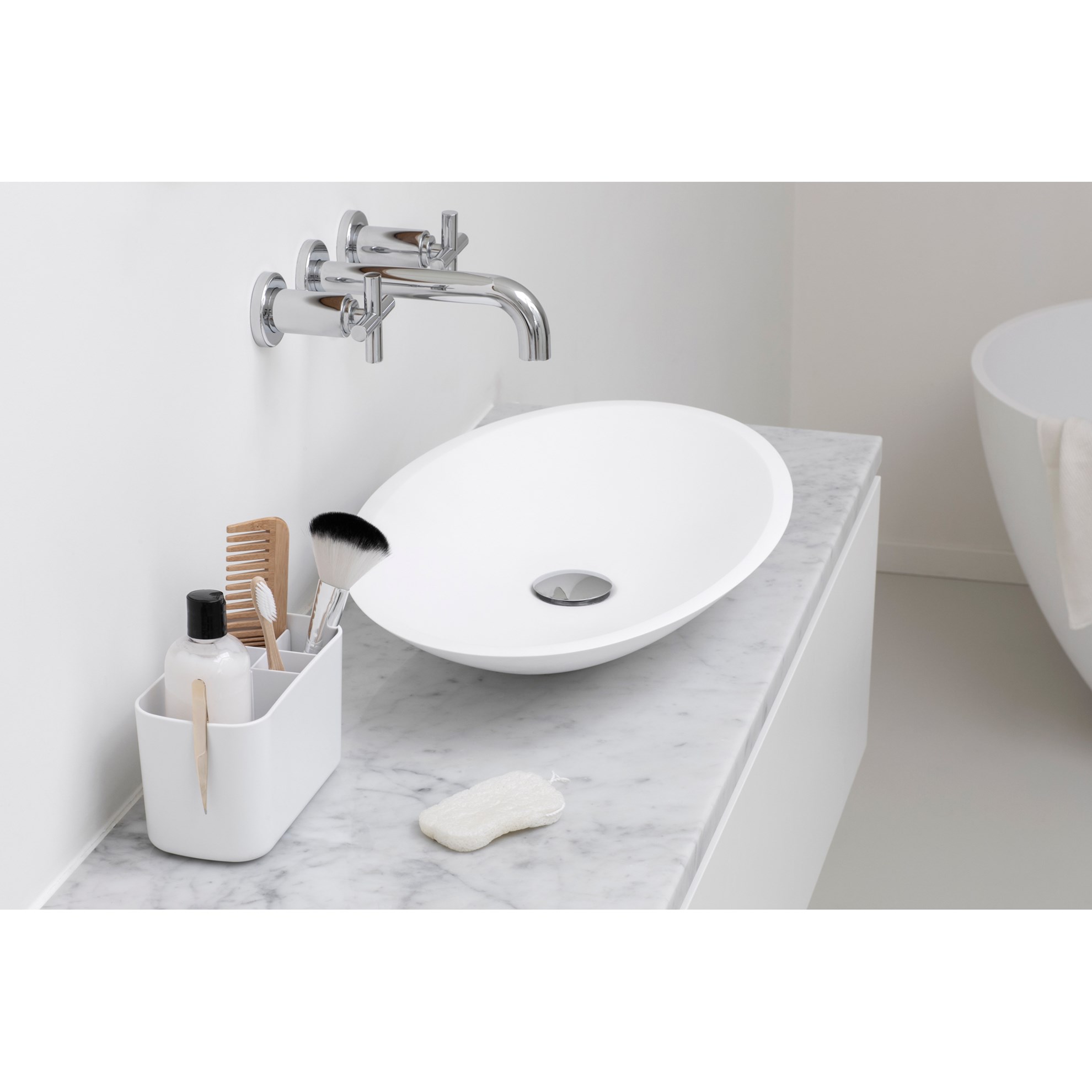 Koupelnový organizér Brabantia RENEW 20x10cm tmavě bílý_5