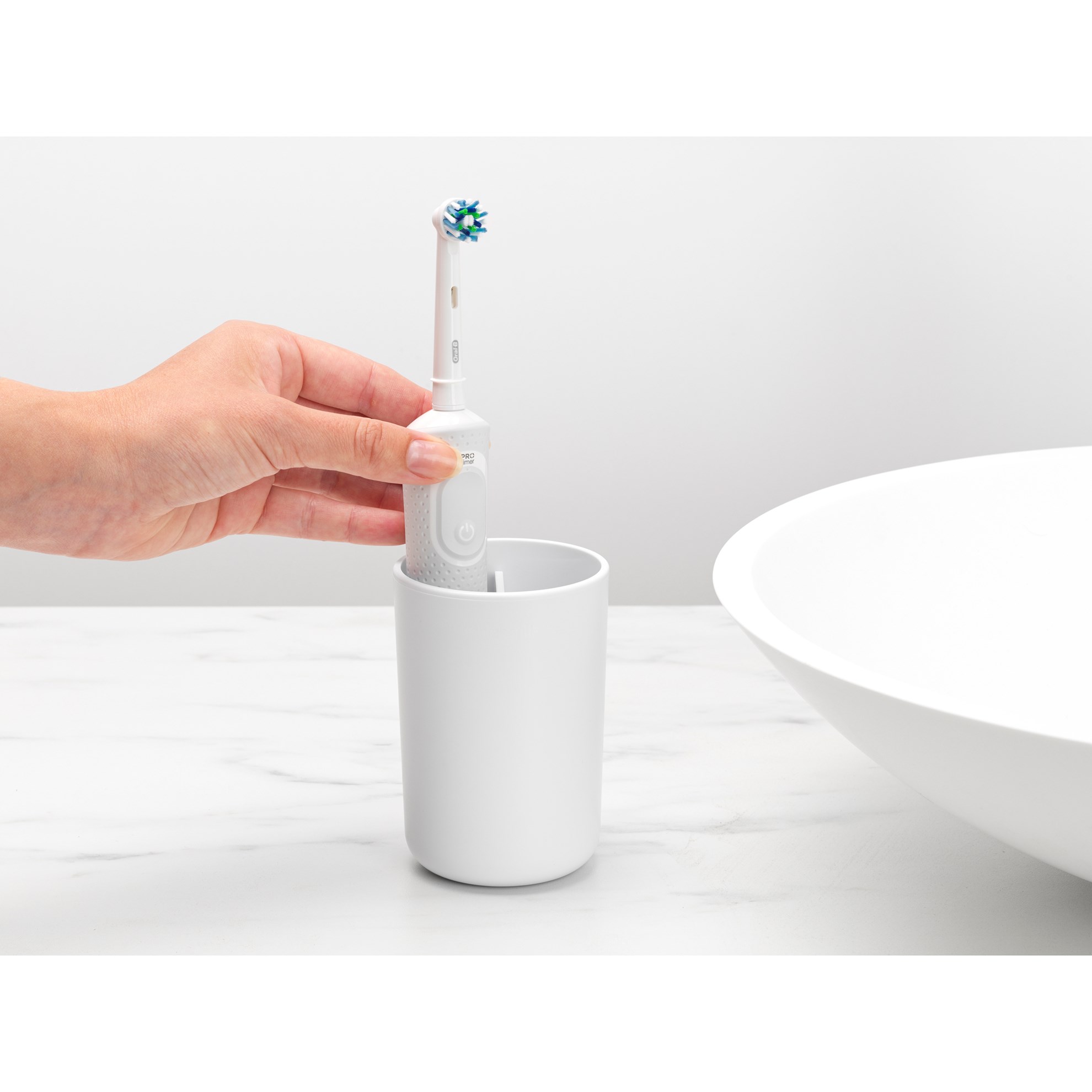 Kelímek na zubní kartáček Brabantia RENEW V.11cm bílý_6