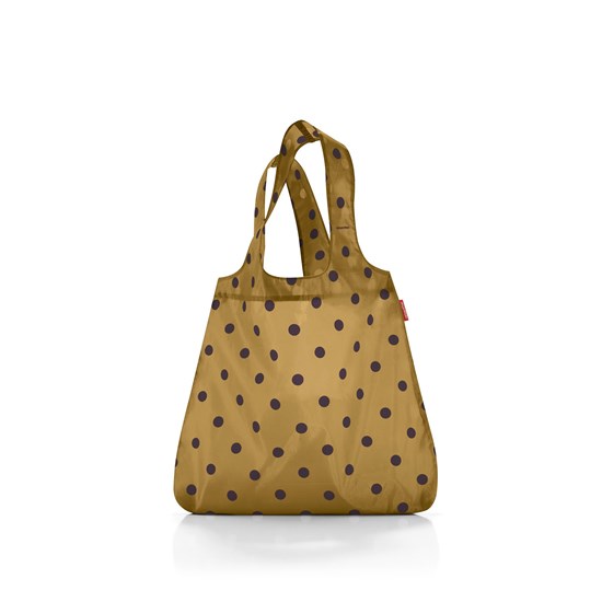 Skládací taška Reisenthel Mini Maxi Shopper gold, dark purple dots_1