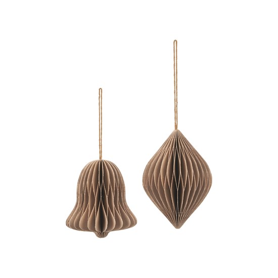 Dekorační papírové ozdoby Broste mix SET/2ks hnědé_0