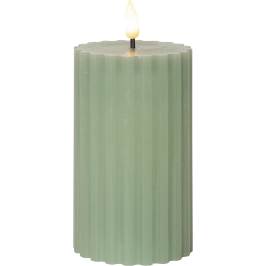 LED dekorační svíčka FLAMME STRIPE V.15cm zelená_0