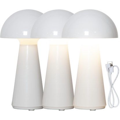 LED stolní lampa MUSHROOM V.28cm bílá_0
