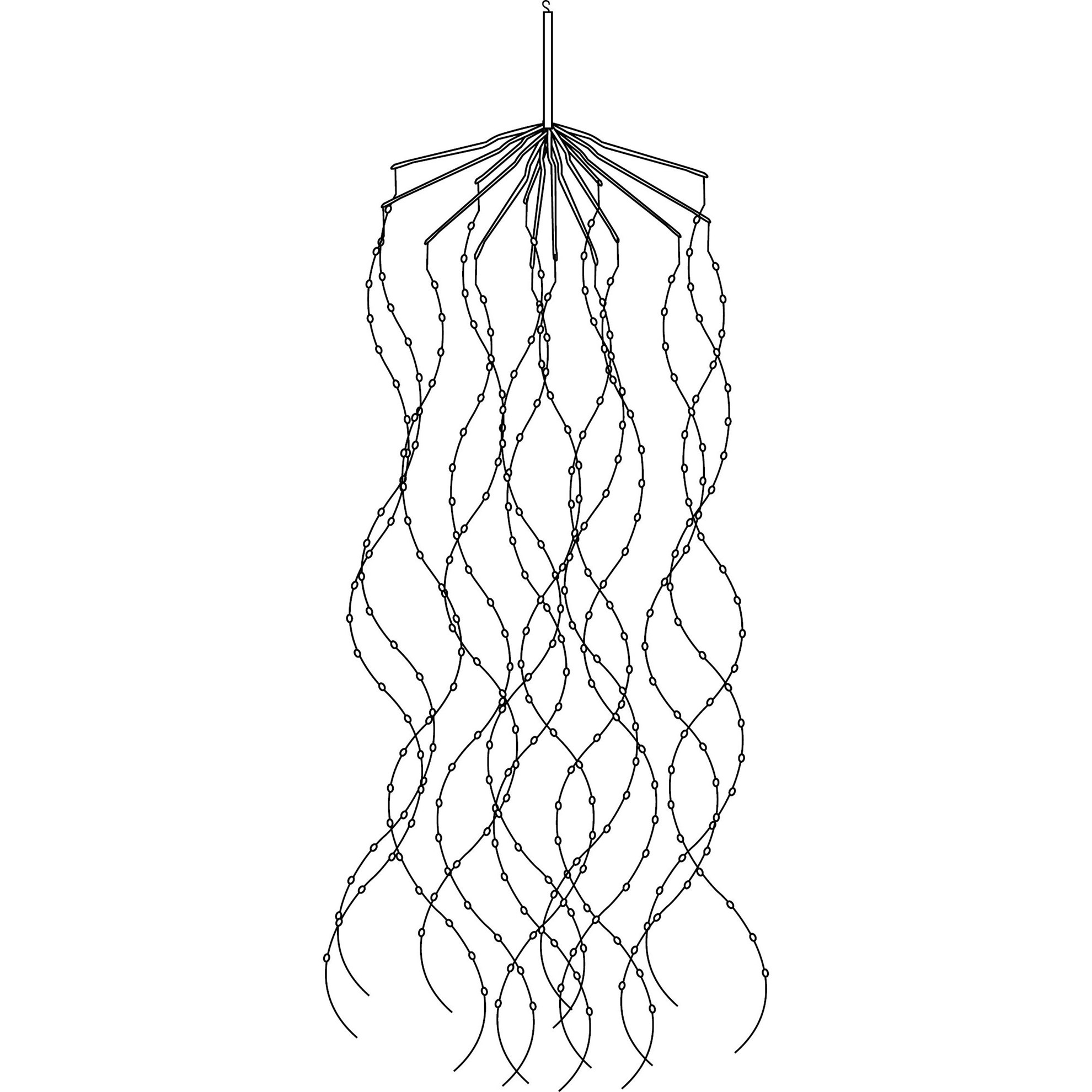 LED světelný závěs DEW DROP 600xLED V.320cm stříbrný_1