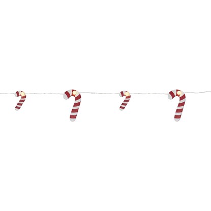 LED světelný řetěz CANDYCANE 10xLED D.1,3m bílo-červený_0