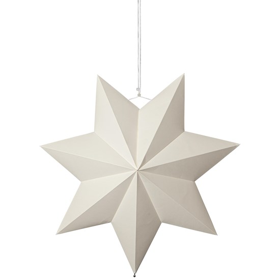 Papírová hvězda POLAR P.55cm bez světelného zdroje bílá_0