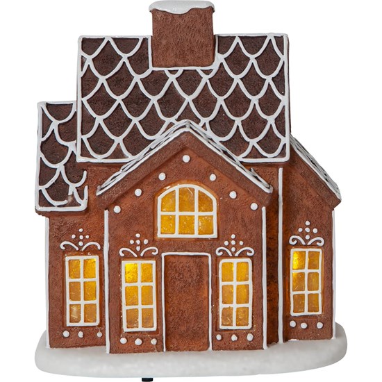 LED vánoční dekorace GINGERVILLE 16x14cm hnědá_0