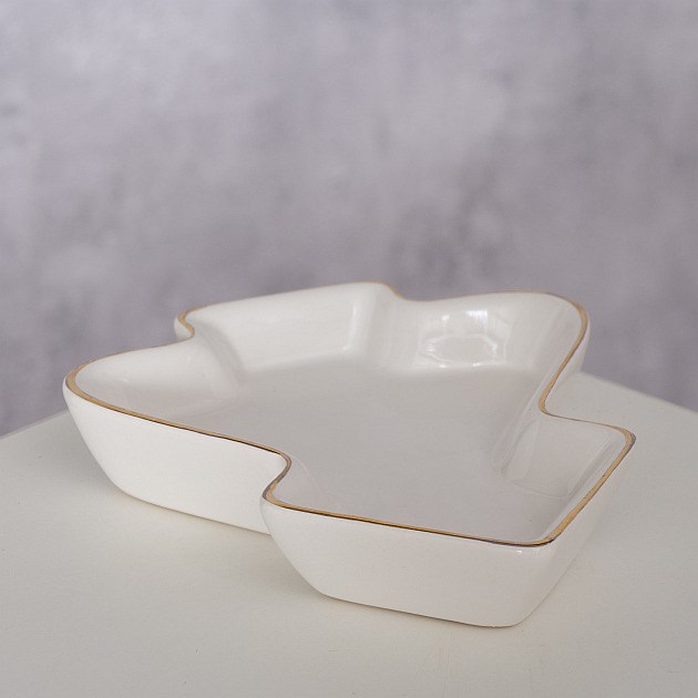 Kameninová miska stromek NIVA 12x11 cm bílá_0