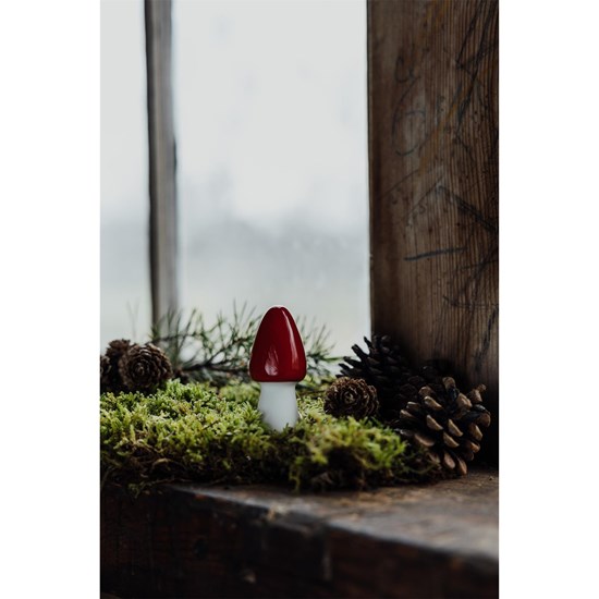 Keramická dekorace/houba BOHULT V.6cm červená_2