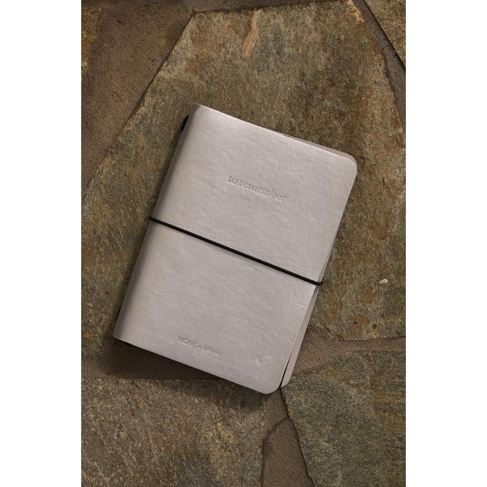 Zápisník Monk & Anna linkovaný M veganská kůže hematite_0