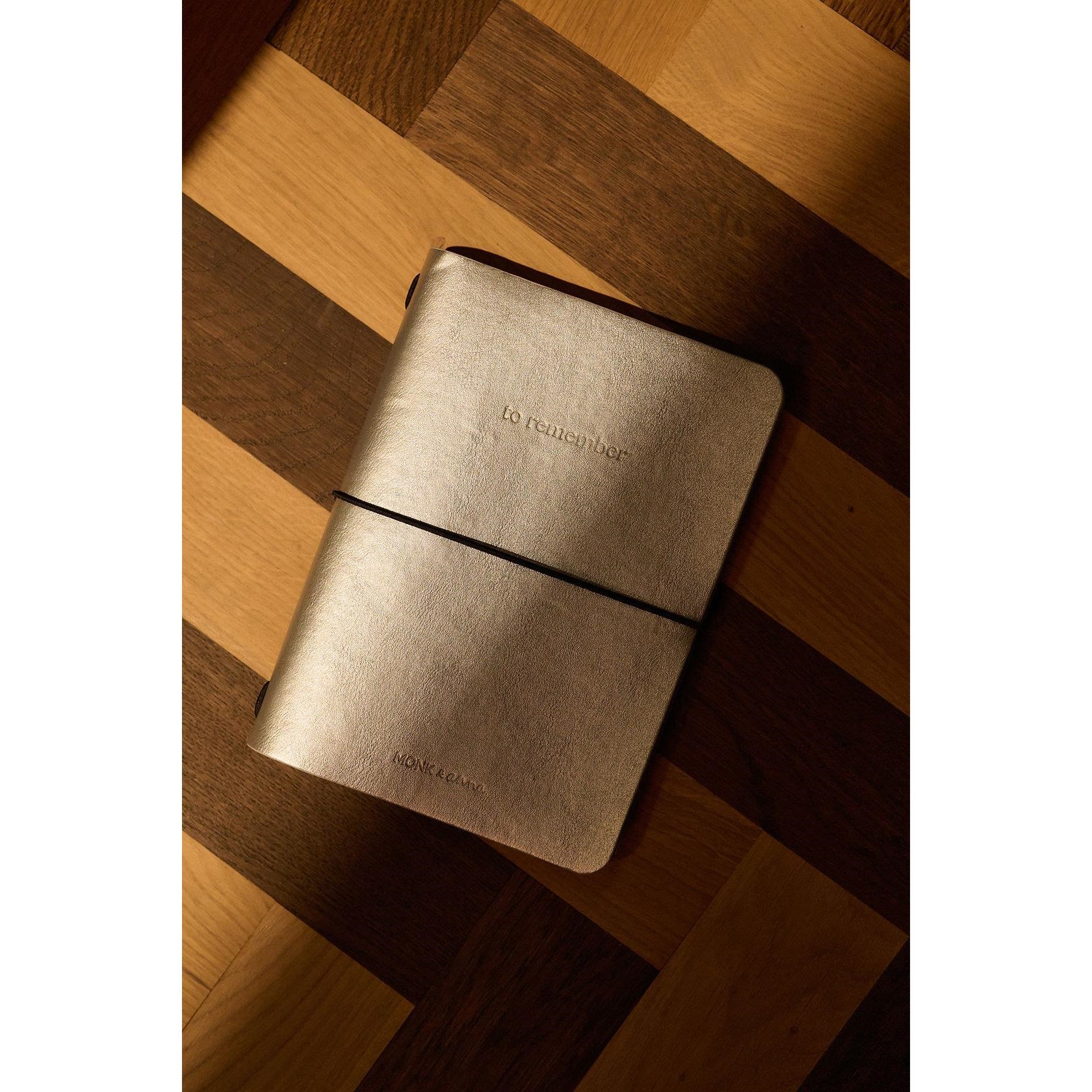 Zápisník Monk & Anna linkovaný M veganská kůže hematite_1