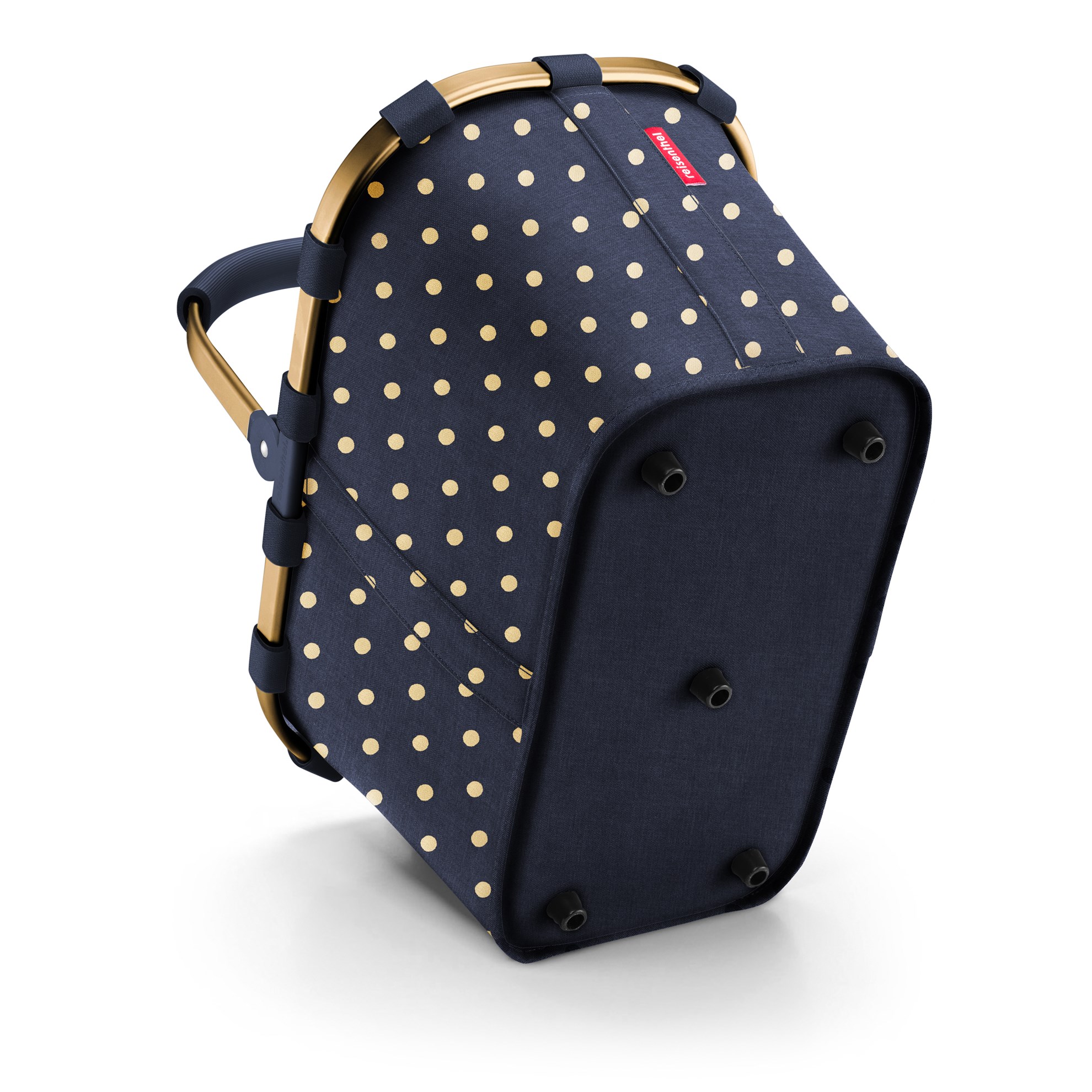Nákupní košík Carrybag frame metallic dots blue_2