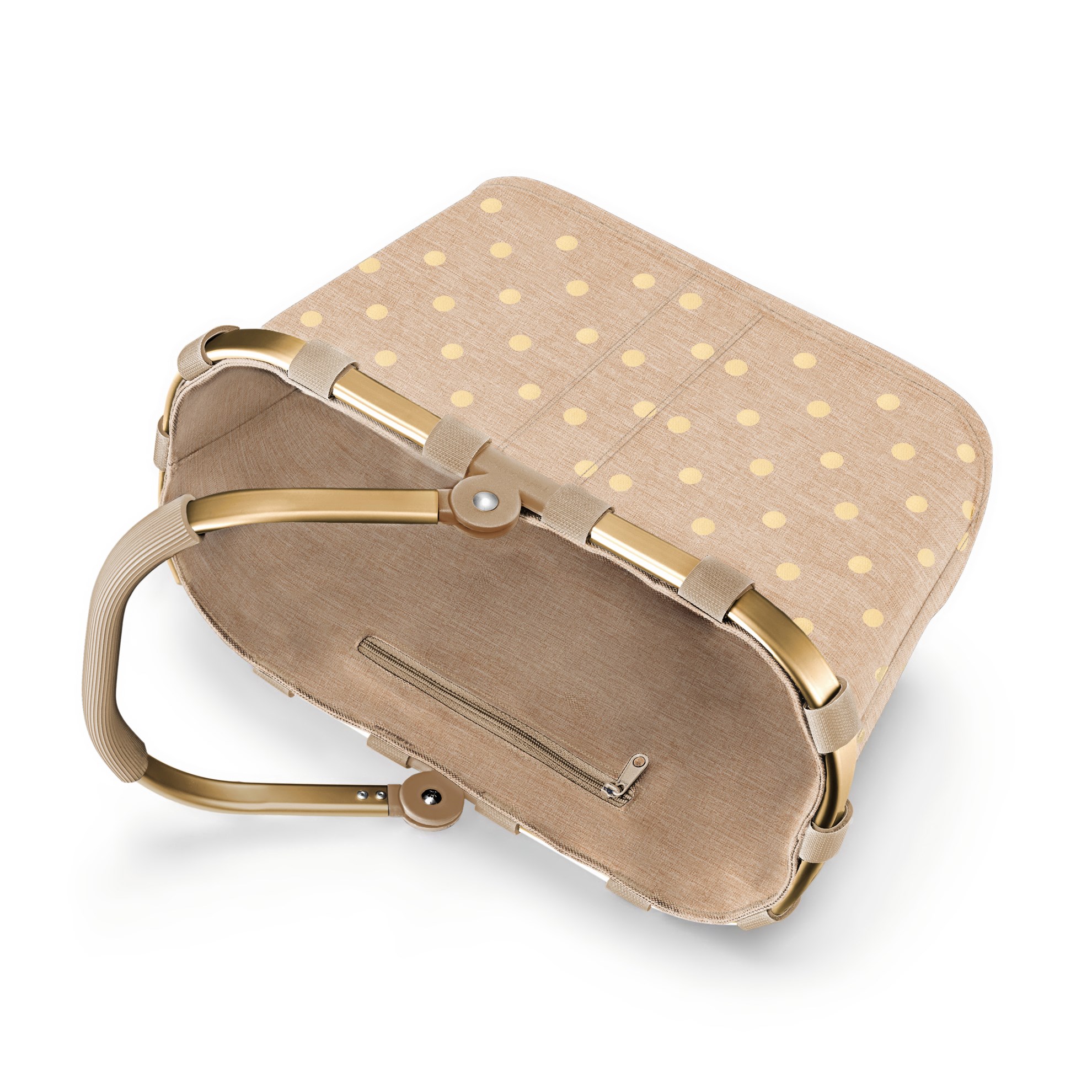 Nákupní košík Carrybag XS frame metallic dots coffee_1