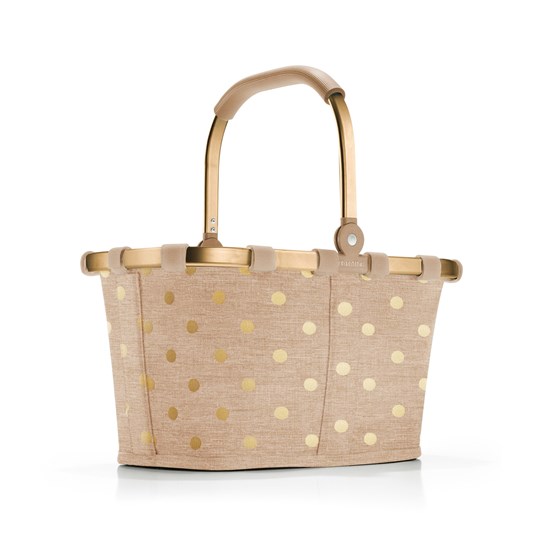 Nákupní košík Carrybag XS frame metallic dots coffee_2