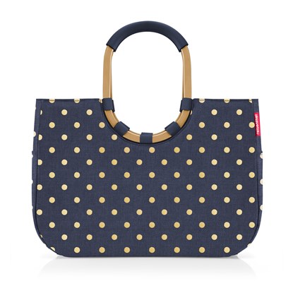 Módní taška Loopshopper L frame metallic dots blue_2