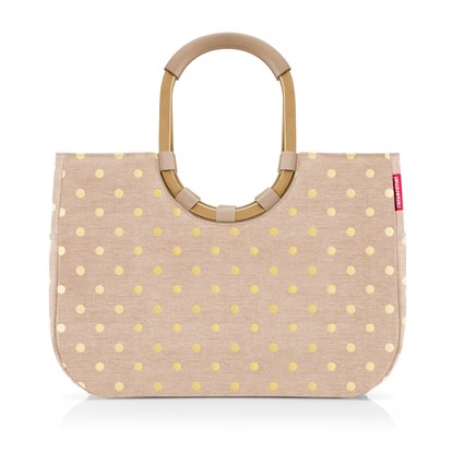 Módní taška Loopshopper L frame metallic dots coffee_1