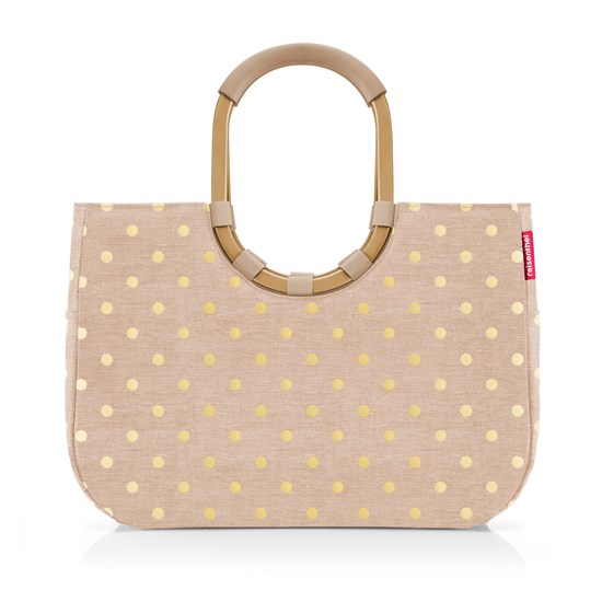 Módní taška Loopshopper L frame metallic dots coffee_1