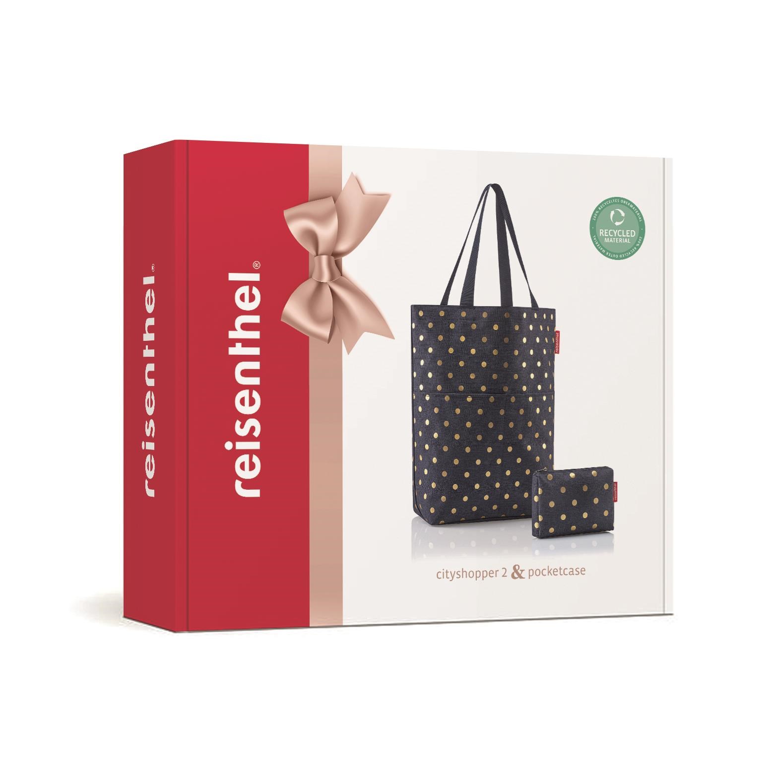 Taška přes rameno Cityshopper set/2ks metallic dots blue_1