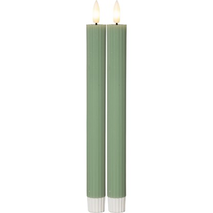 LED dekorační svíčka FLAMME STRIPE SET/2ks V.25cm zelená_0