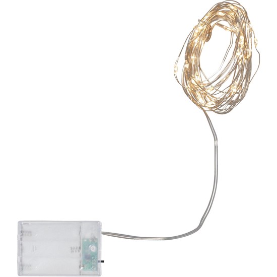 Světelný řetěz na baterie se 40 LED kapkami rosy, 4m, časovač_0