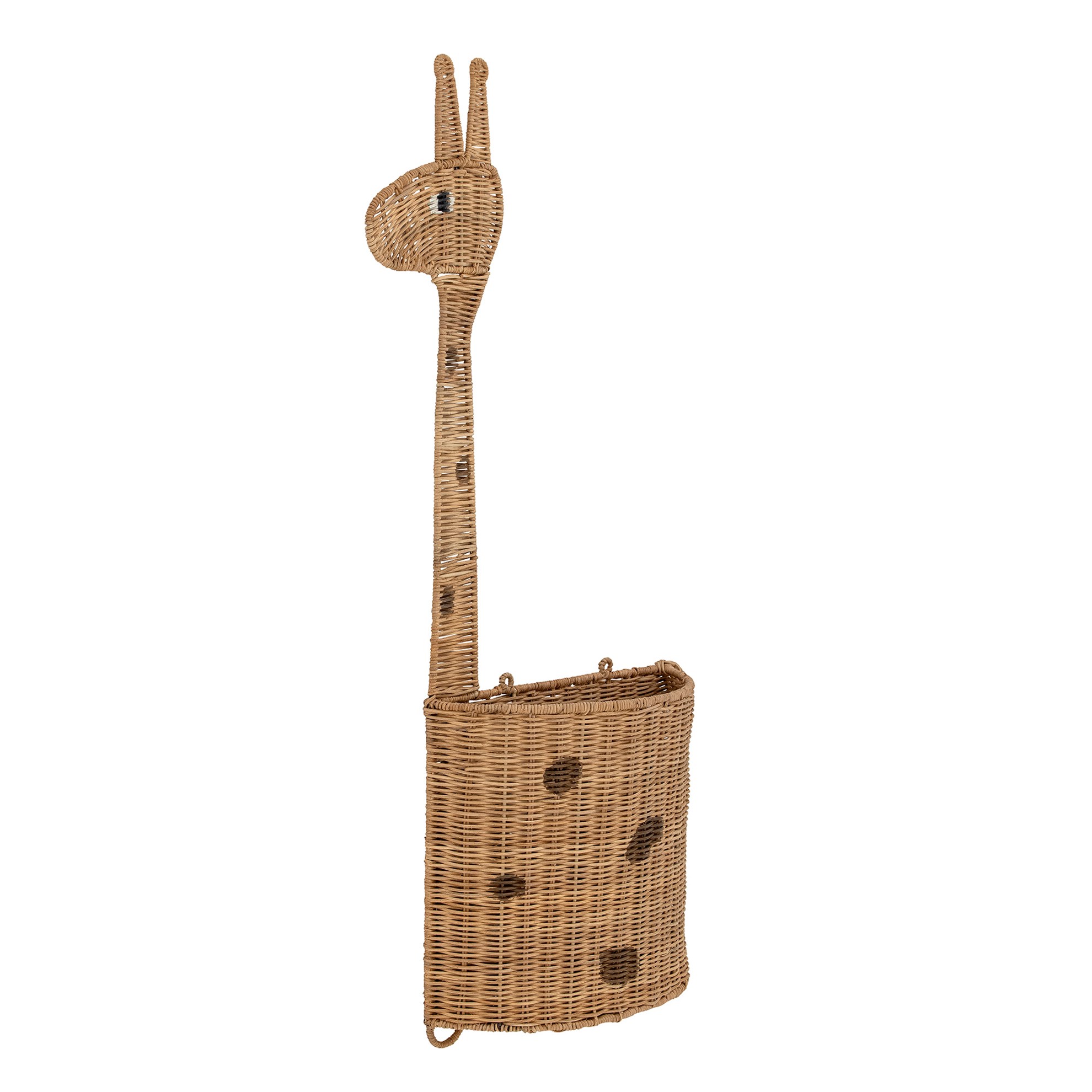 Nástěnný úložný košík PHILINE V.90cm hnědý_0
