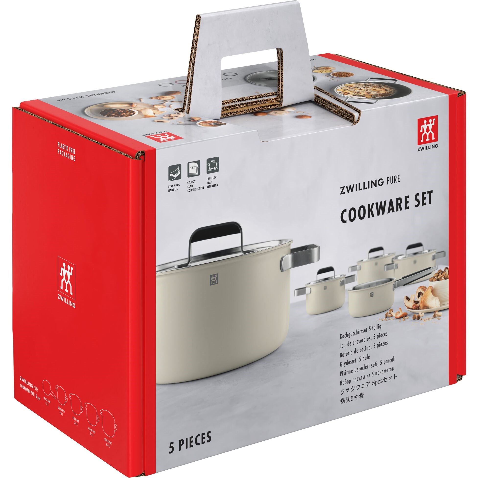 Sada nerezových hrnců ZWILLING PURE SET/5ks slonovinově bílé_1