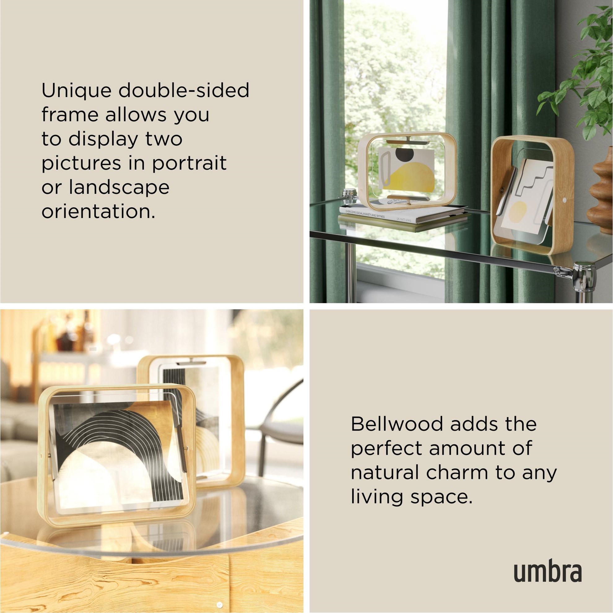 Otočný fotorámeček Umbra BELLWOOD 22x16 cm přírodní_6