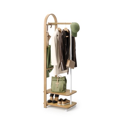 Stojan/věšák s policemi na oděvy Umbra BELLWOOD V.167cm přírodní_7