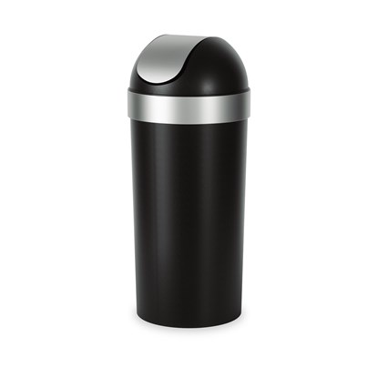 Odpadkový koš s výklopným víkem Umbra VENTI CAN 62l černý/nikl_9