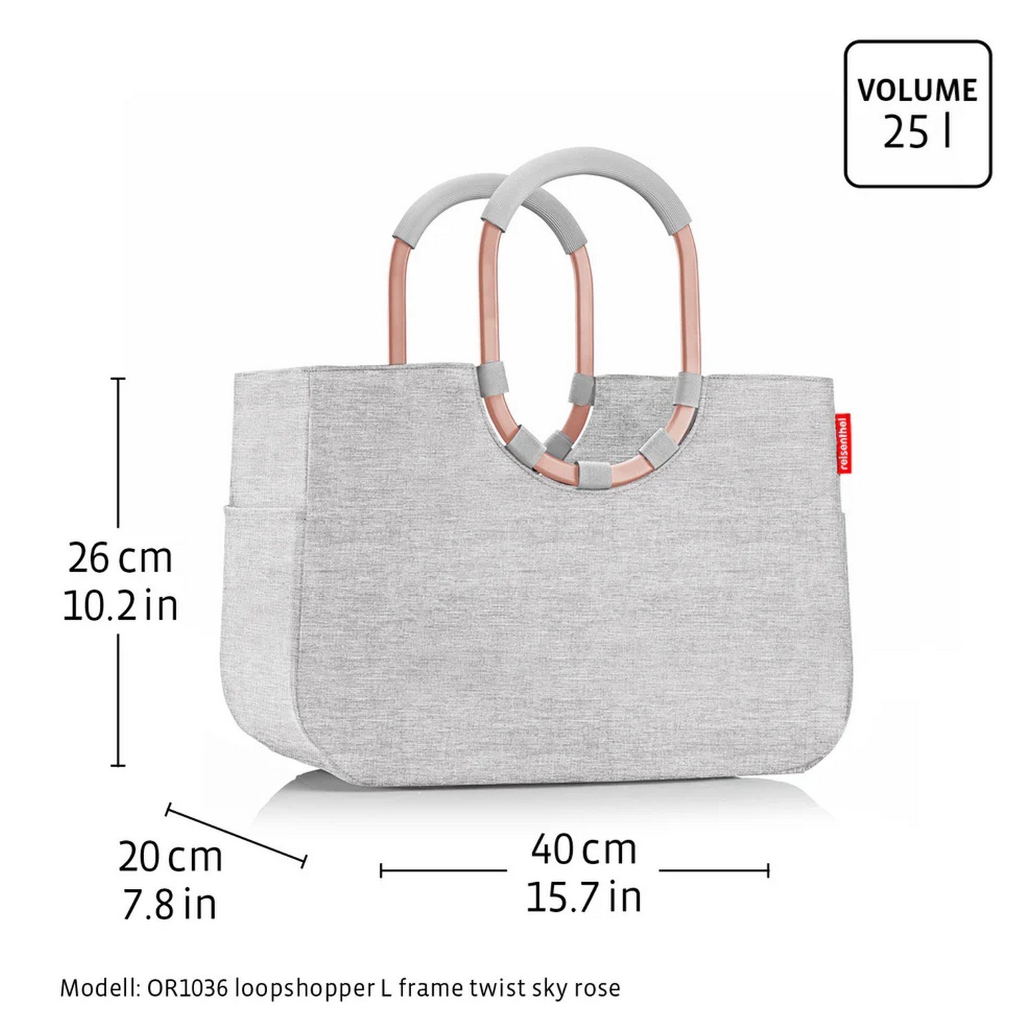 Módní taška Reisenthel Loopshopper L frame twist blush_3