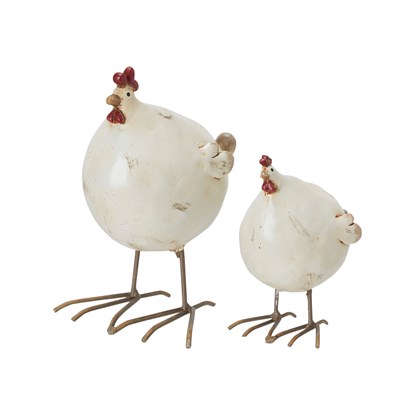 Dekorační slepička ROOSTER 2druhy béžová_0