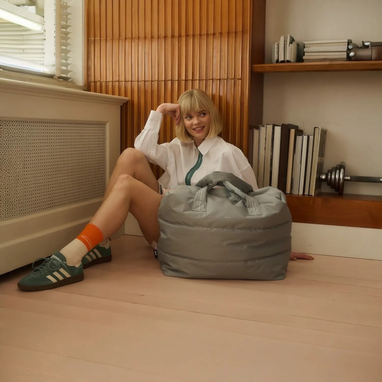 Obrázek z Velká prošívaná taška Tinne + Mia CAMILL check grey 