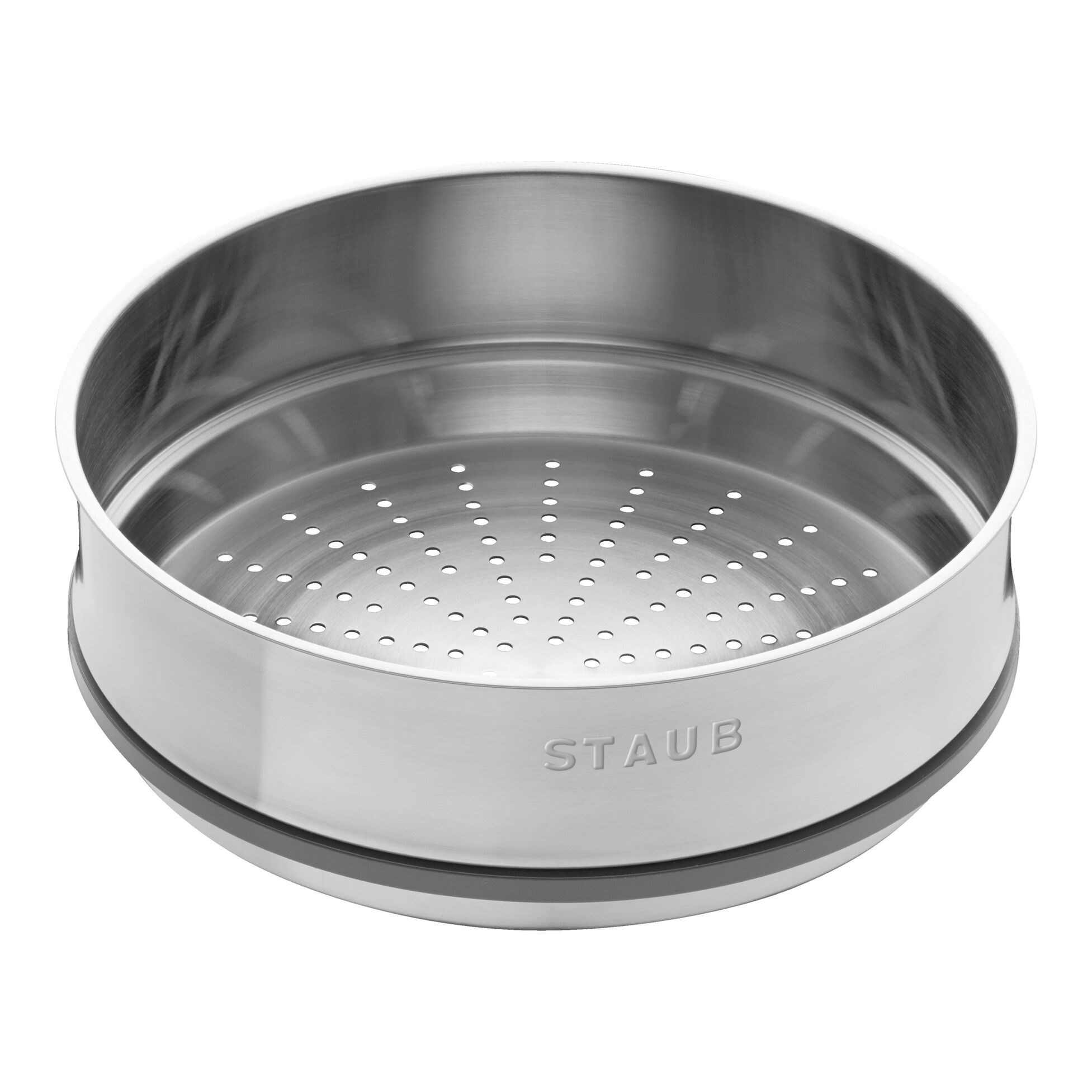 Hrnec STAUB  kulatý 26cm šedý s pařákem 5,2l_0
