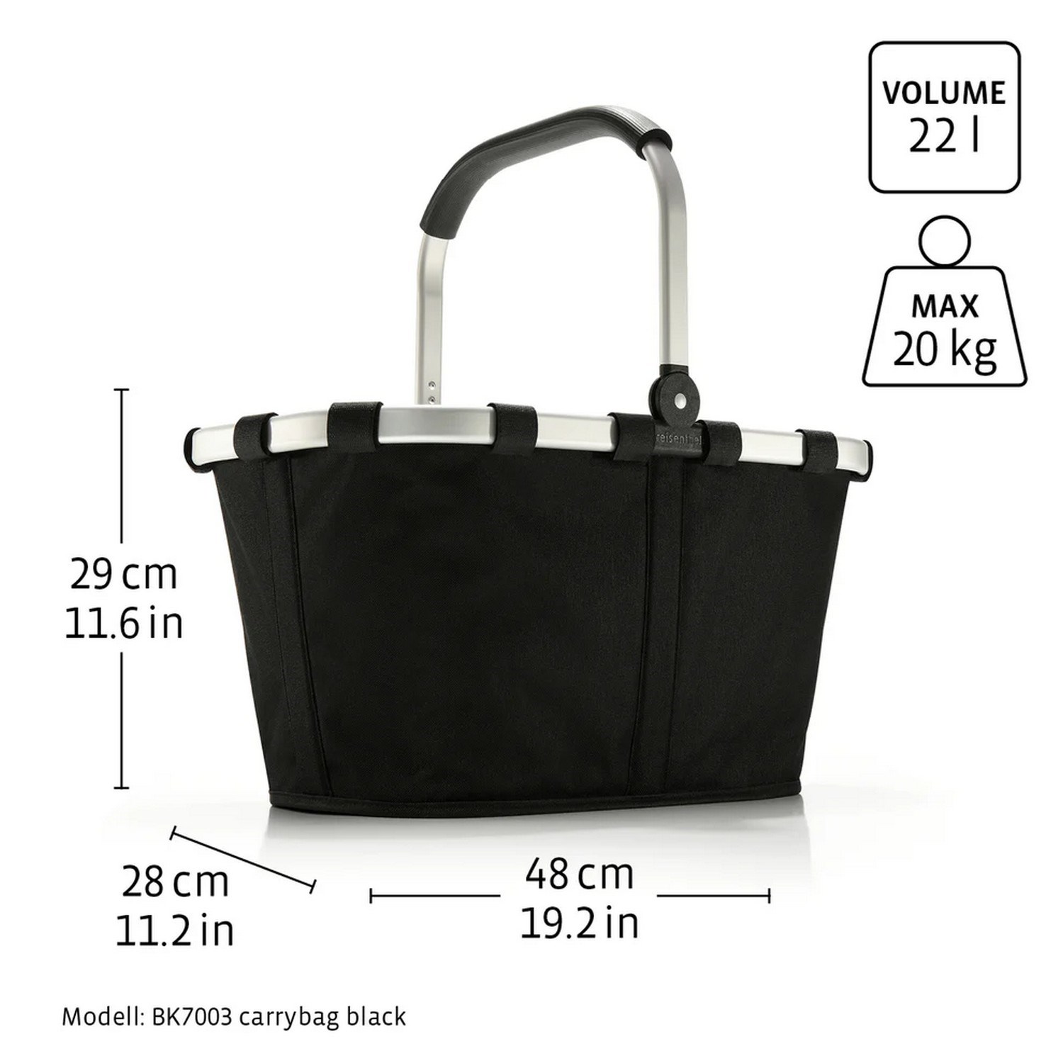 Nákupní košík Reisenthel Carrybag  frame glossy dots black_4