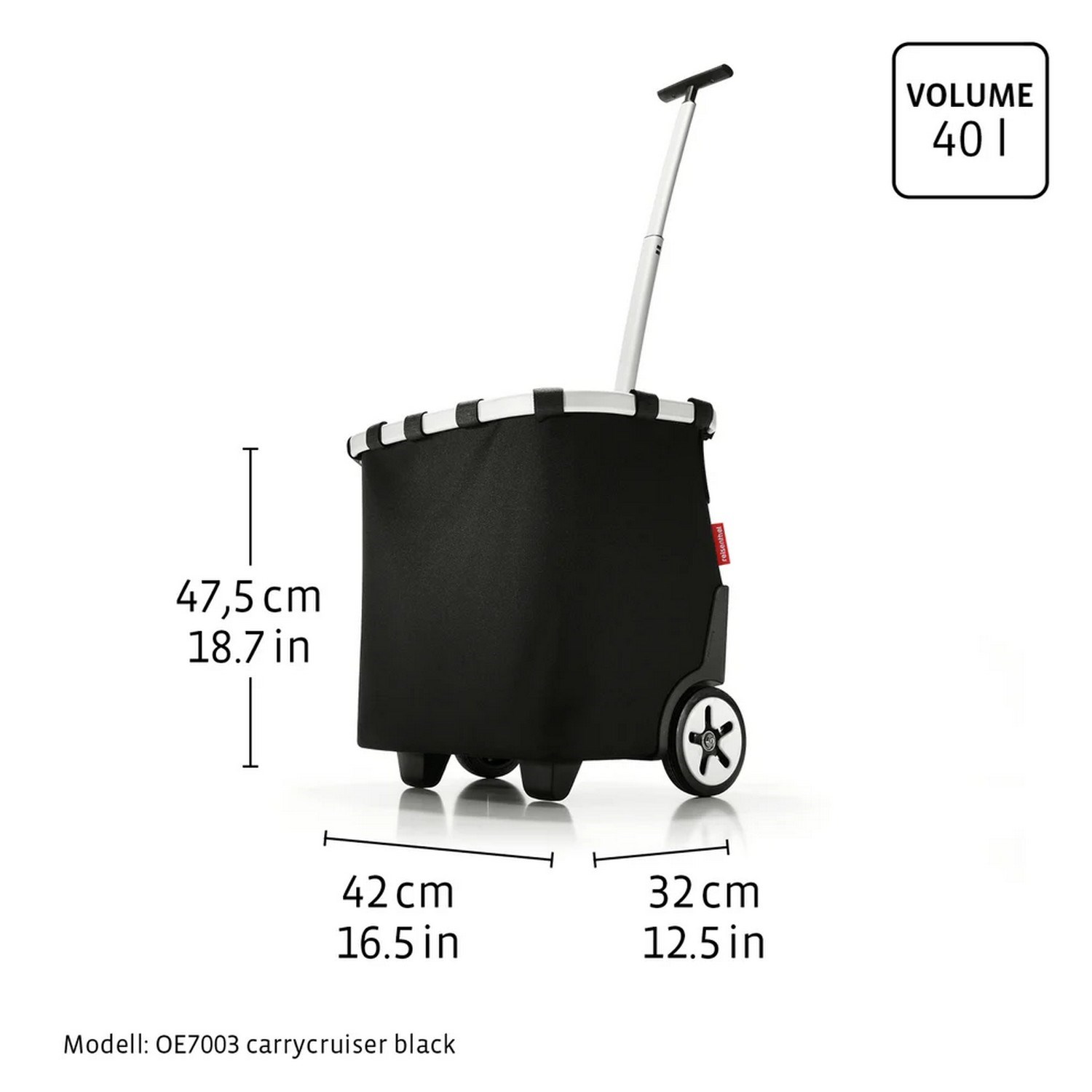 Taška na kolečkách Reisenthel Carrycruiser frame raffia black_4