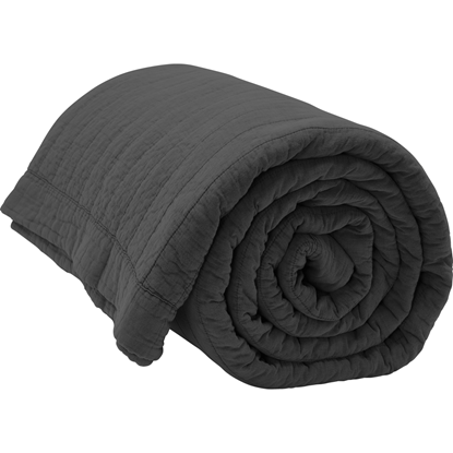 Prošívaný přehoz na postel MAGNHILD COAL 280x280 cm_2