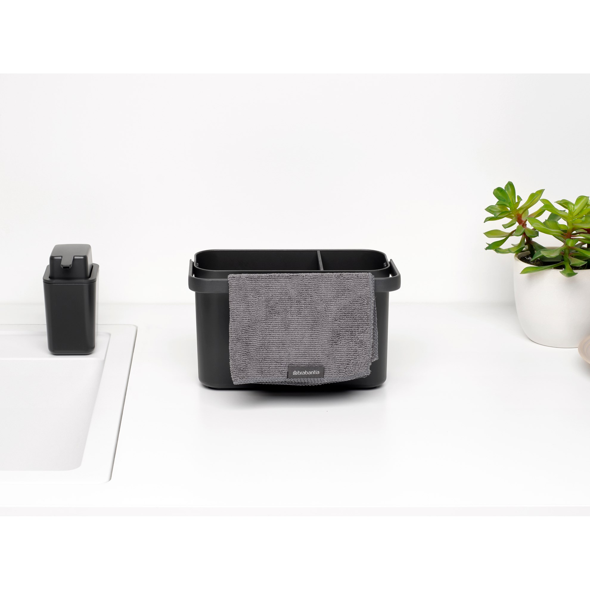 Organizér ke dřezu Brabantia SINKSIDE tmavě šedý_3