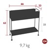 Kovový květináč/knihovna Fermob PICOLINO V.63cm - Chili_0