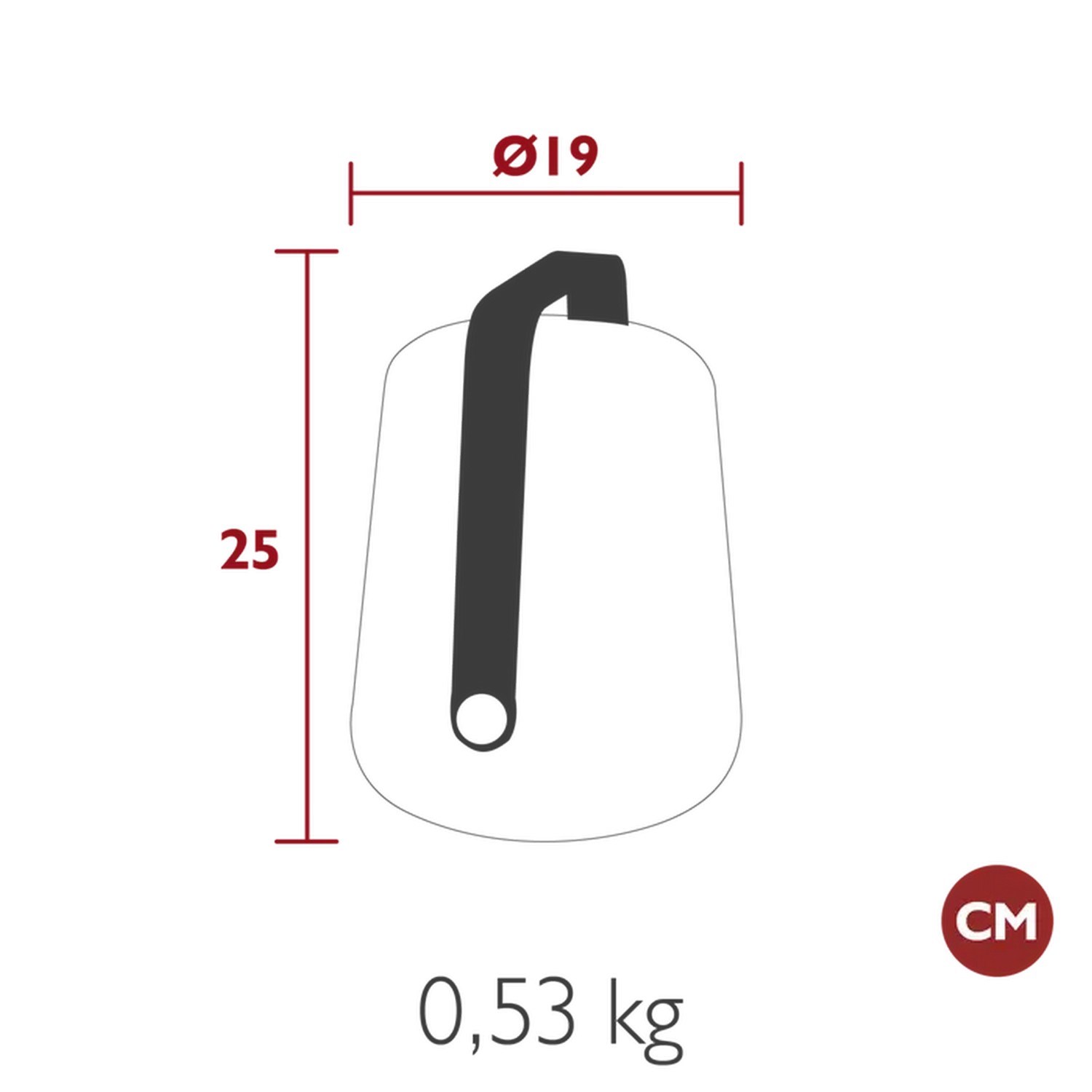 Venkovní LED lampa Fermob BALAD V.25cm - Clay Grey_1