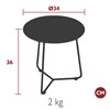 Odkládací stolek Fermob COCOTTE P.34cm - Chili_0