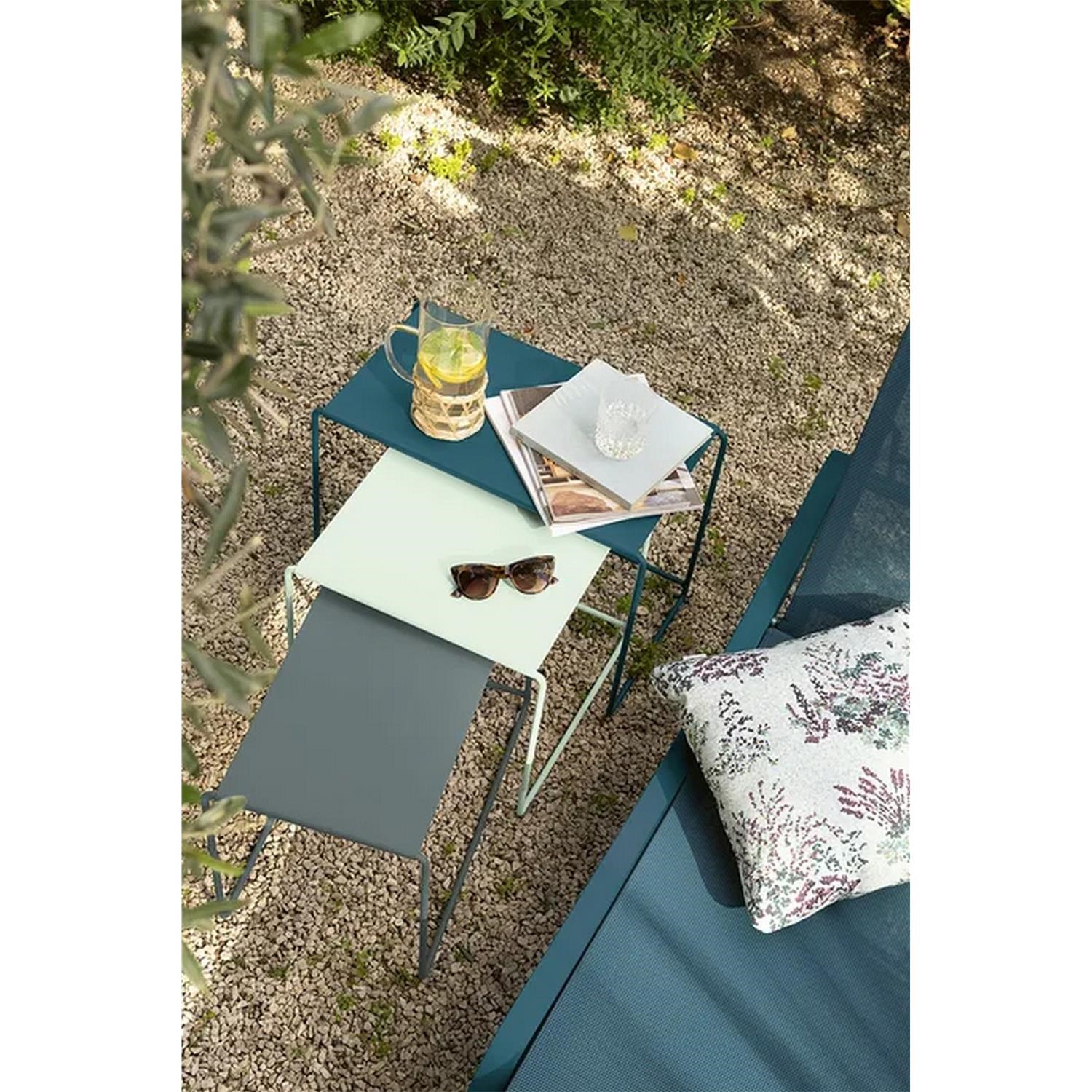 Odkládací stolky Fermob OULALA SET/3ks - Acapulco/Ice mint/Storm grey_1