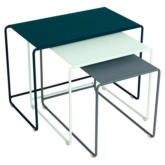 Odkládací stolky Fermob OULALA SET/3ks - Acapulco/Ice mint/Storm grey_3