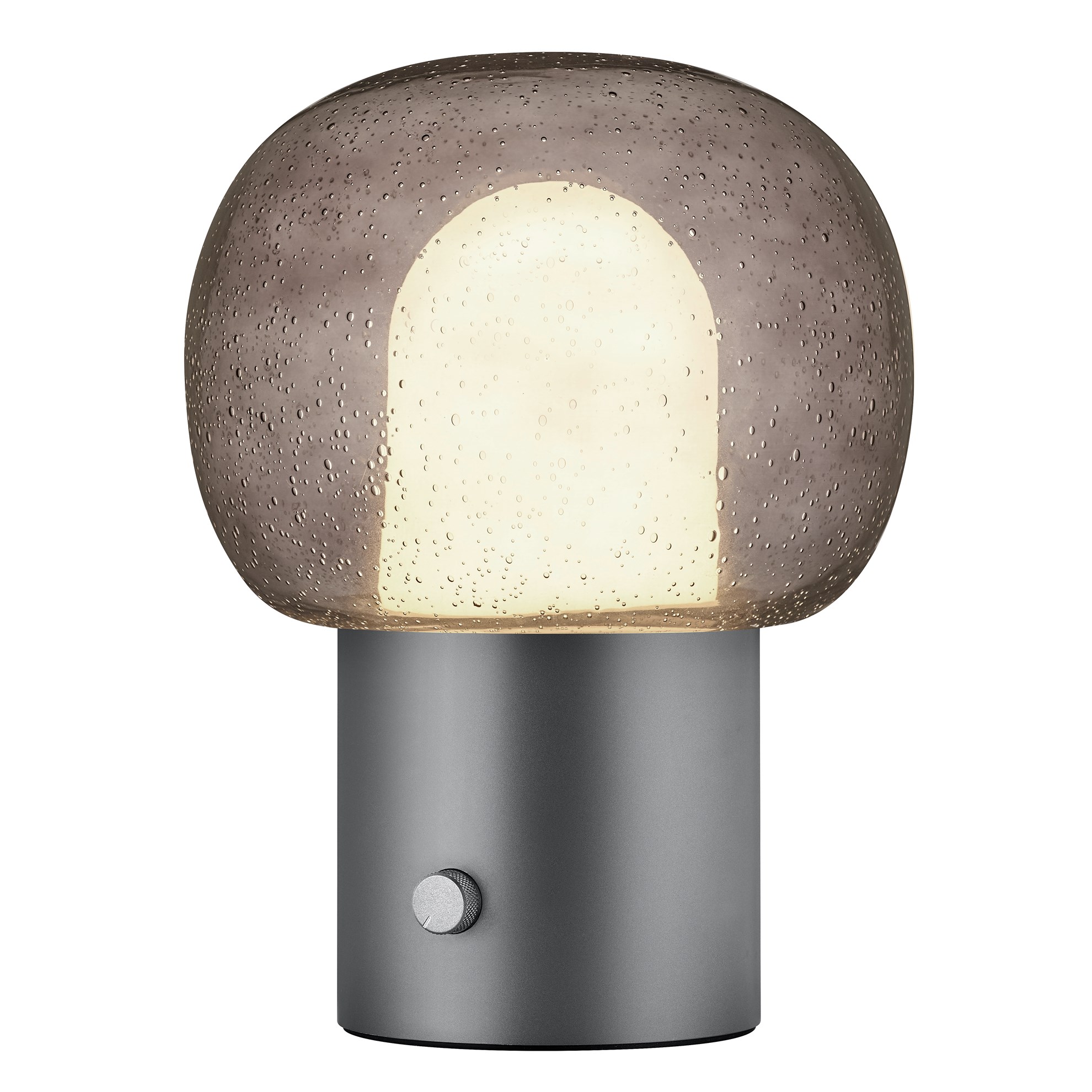 Stolní LED lampa Blomus IRIS V.32cm kovově šedá/šedé sklo_0
