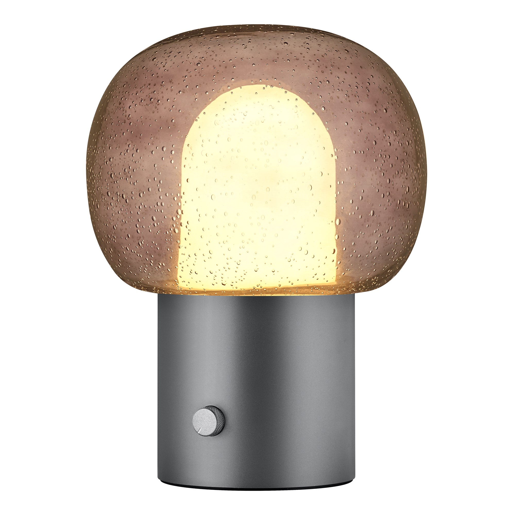 Stolní LED lampa Blomus IRIS V.32cm kovově šedá/šedé sklo_1